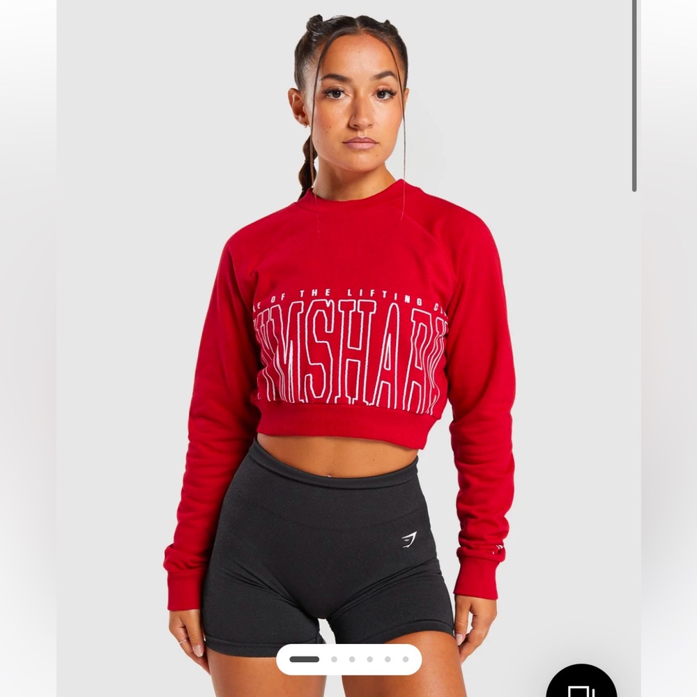 Gymshark Lifting Graphic Cropped Sweatshirt